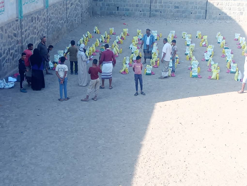 January 2026 Yemen relief - 105 food baskets distributed to families in Taiz