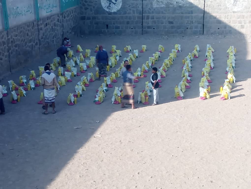February 2026 Yemen relief - 117 food baskets distributed to families in Maqbana District