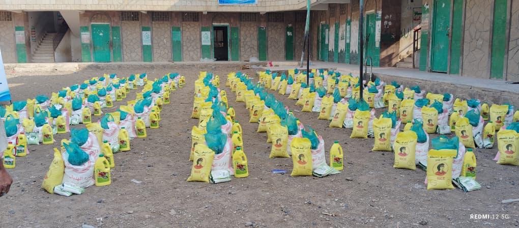 August 20, 2026 food assistance - 107 baskets ready for beneficiaries in Maqbana and surrounding areas